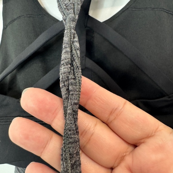 LULULEMON Twist and Toil Tank Built In Bra Heathered Black - Picture 4 of 8